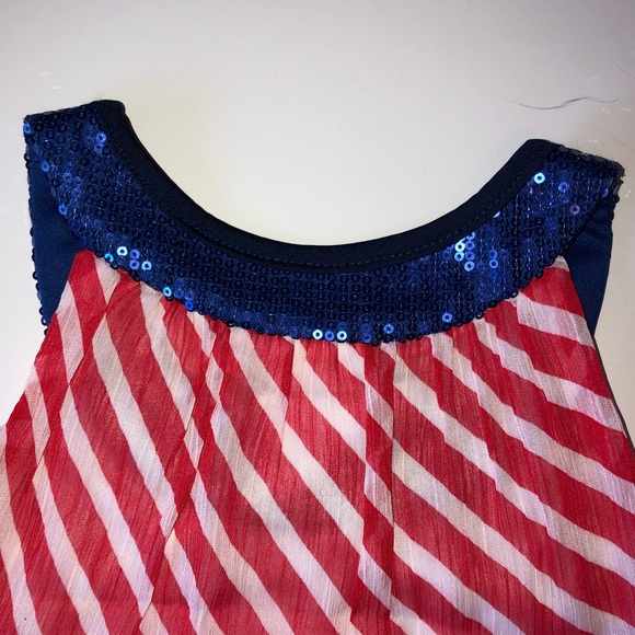 NEW LIPSTIK GIRLS PATRIOTIC RED / WHITE / BLUE DRE - Picture 7 of 7